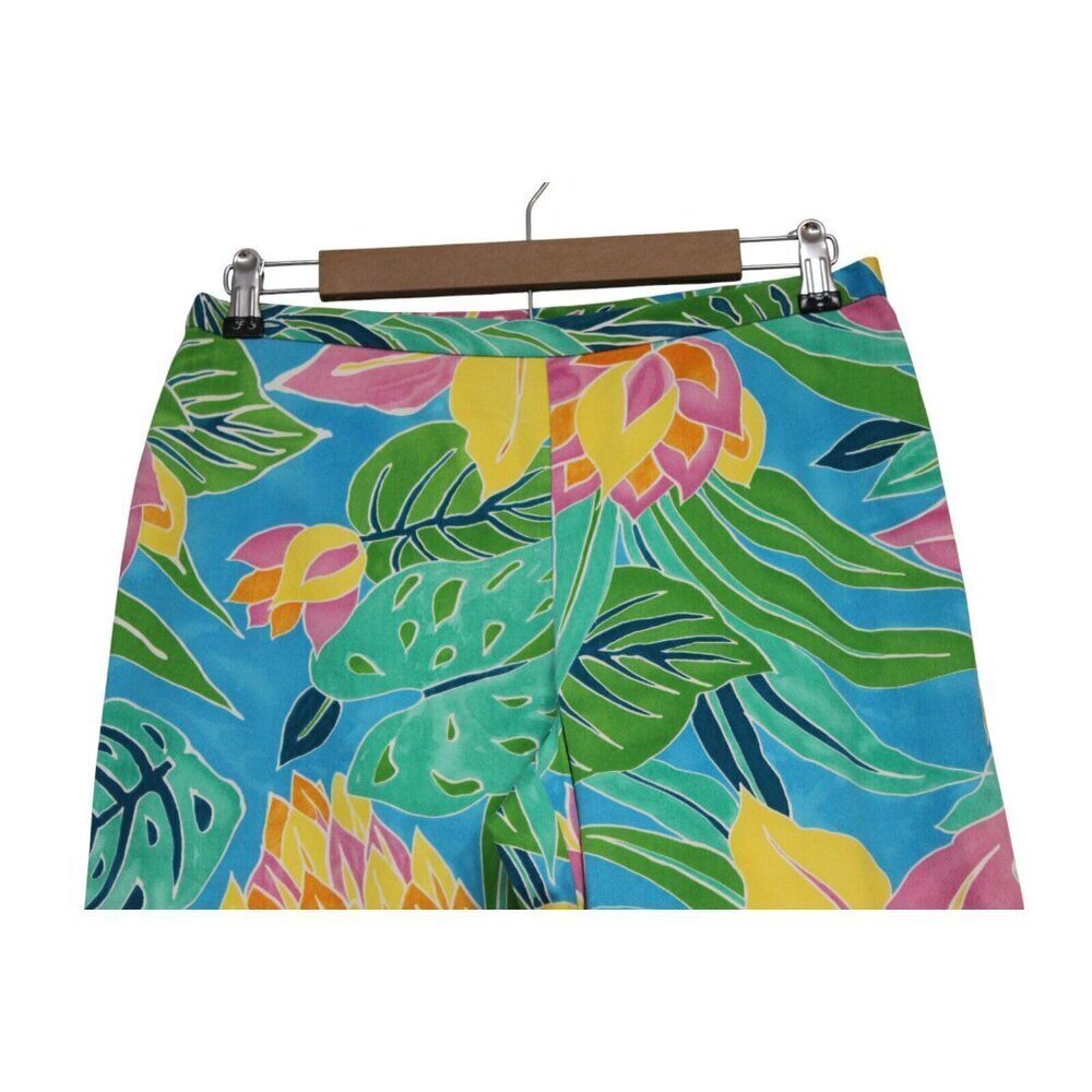 Lauren Ralph Lauren Pants Size 8 Multicolor Preppy Resortwear Tropical Beach - Picture 2 of 11